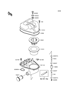 ZX250 エアーフィルター