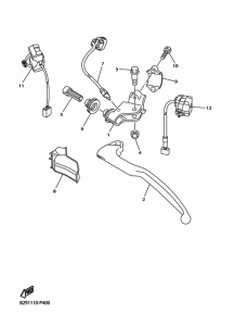 WR250F Handle switch & lever
