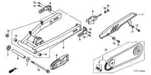 NSR50R Swingarm / chain case
