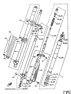 YZ80LW Передняя вилка