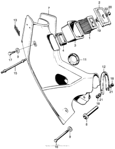 C70 Front cover + air cleaner