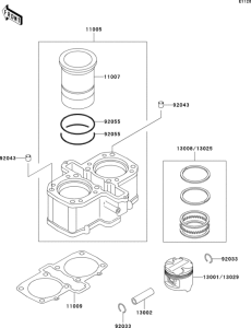 EN500 Цилиндр и поршни