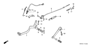 XR125 Brake pedal assy