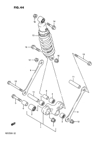 RG125 Втулки заднего рычага