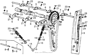 CB550 Camshaft + valve + tensioner