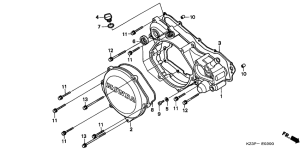 CR250R Крышка картера правая