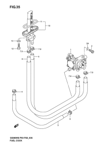 GS500 Топливный кран