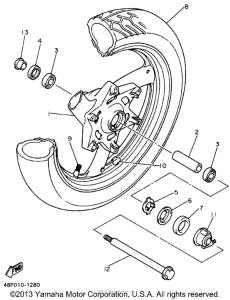 XJ600SF Переднее колесо