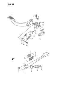 VS1400 Prop stand - rear brake