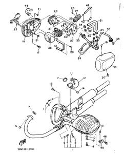 XV535SE Выхлопная система
