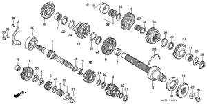 VFR750F Трансмиссия