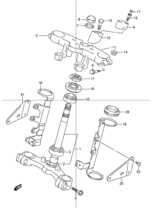 GSX1200 Кронштейн передней вилки