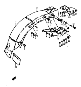 GS400 Заднее крыло