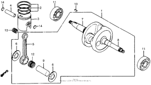 NH125 Коленчатый вал и поршни