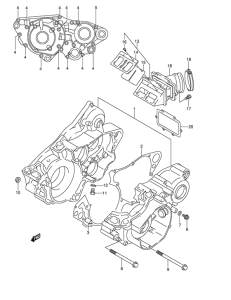 RM250 Картер двигателя