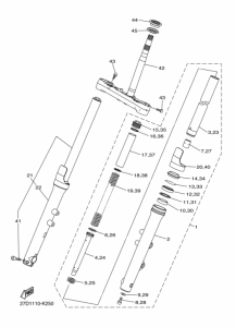 XVS1300CU Передняя вилка