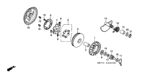 SH50 Drive face /  kick starter spindle