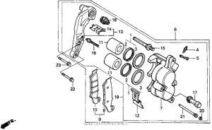 CR125R Передний суппорт