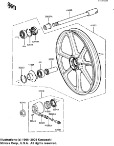 KZ1100 Front wheel / hub