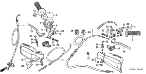 XR200R Handle lever / switch /  cable