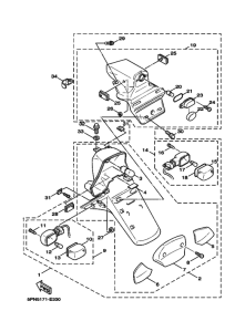 YW50 Taillight unit ass`y