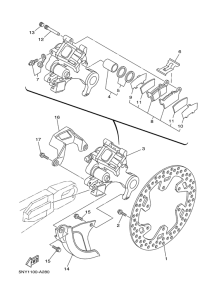 YZ125 Задний суппорт
