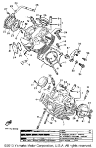 XV750WC Головка цилиндров