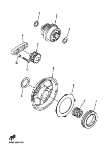 WR250F Муфта стартера