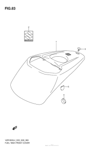 VZR1800Z Fuel Tank Front Cover