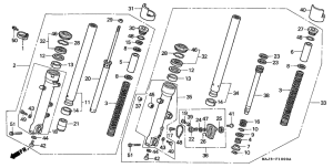 ST1100 Вилка передней оси
