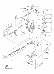 XVS1300A Задний торм цилиндр
