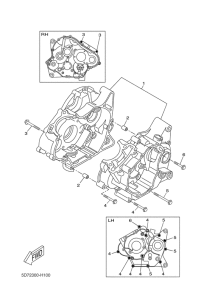 YZF-R125 Картер двигателя