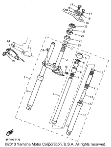 PW50H1 Передняя вилка