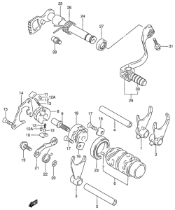 RM85 Переключение передач