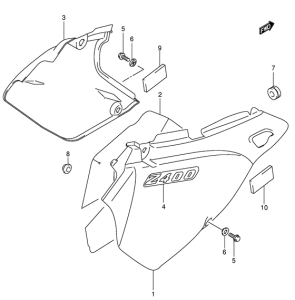 DR-Z400 Обтекатель задний