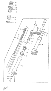 CW50RS Передняя вилка