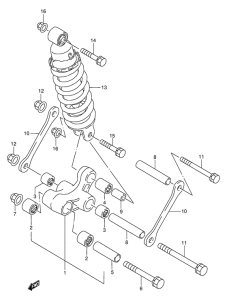 GSF250 Втулки заднего рычага