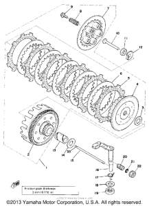 YZ175 Сцепление
