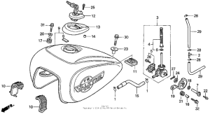 GL1500CT Топливный бак