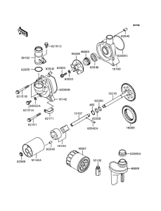 ZX1200 Масляный насос и фильтр