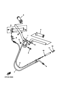XC125TR Рулевой рычаг и кабель