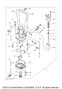 YZ125N1 Карбюратор