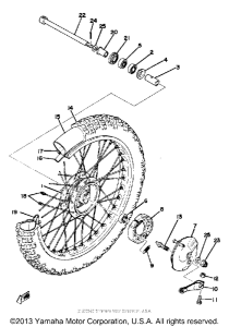 YZ100G Переднее колесо