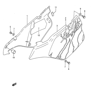 RM250 Обтекатель задний