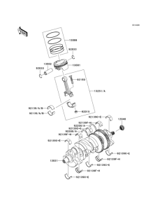 ZX1400 Коленвал и поршни