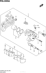 DL650 (ABS) Задний суппорт