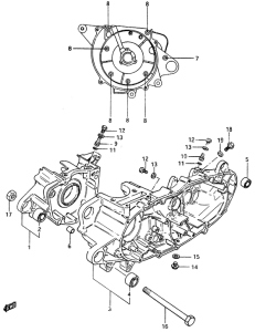CS125 Картер двигателя