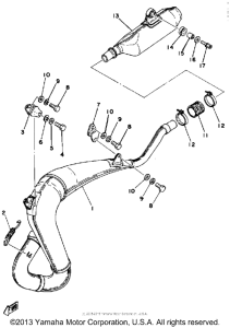 YZ400F Выхлопная система