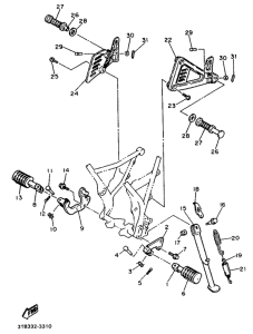 XT600KN (20KW) Stand. footrest
