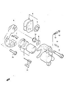 GS650 Передний суппорт тормозной